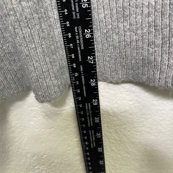 Marled Reunited Clothing Womens Sweater Size XL Cowl Neck Gray Striped Pullover - Picture 5 of 16